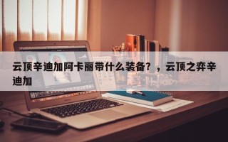 云顶辛迪加阿卡丽带什么装备？，云顶之弈辛迪加