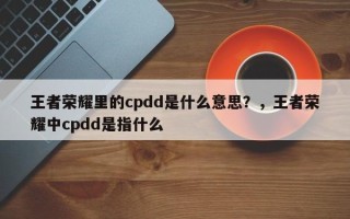 王者荣耀里的cpdd是什么意思？，王者荣耀中cpdd是指什么