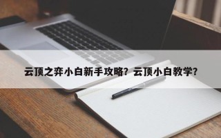 云顶之弈小白新手攻略？云顶小白教学？