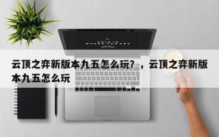 云顶之弈新版本九五怎么玩？，云顶之弈新版本九五怎么玩