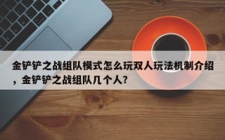 金铲铲之战组队模式怎么玩双人玩法机制介绍，金铲铲之战组队几个人？