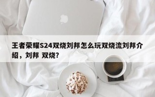 王者荣耀S24双烧刘邦怎么玩双烧流刘邦介绍，刘邦 双烧？