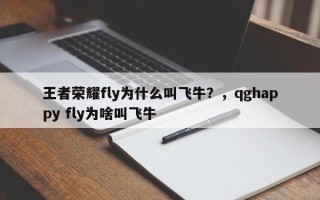 王者荣耀fly为什么叫飞牛？，qghappy fly为啥叫飞牛