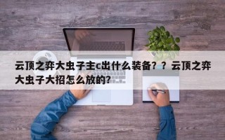 云顶之弈大虫子主c出什么装备？？云顶之弈大虫子大招怎么放的？