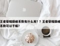 王者荣耀巅峰系数有什么用？？王者荣耀巅峰系数可以干嘛？