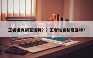 王者谁克制夏洛特？？王者谁克制夏洛特？