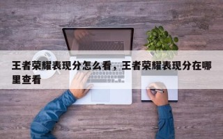 王者荣耀表现分怎么看，王者荣耀表现分在哪里查看
