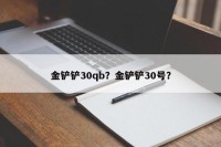 金铲铲30qb？金铲铲30号？